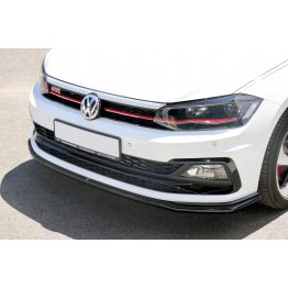 Накладка сплиттер на передний бампер Вариант2 на Volkswagen Polo VI GTI